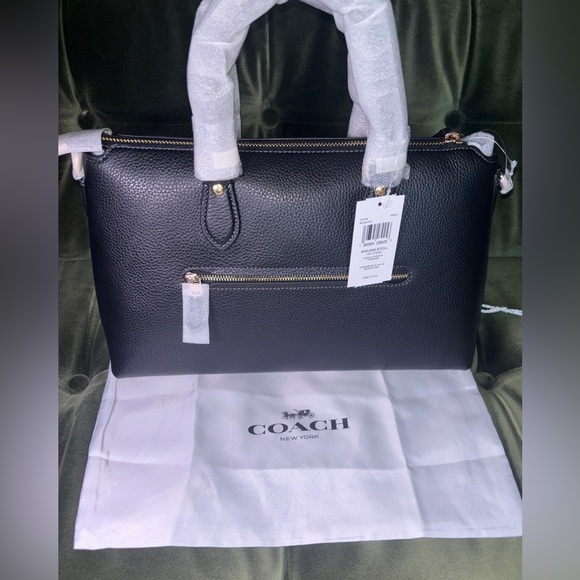 NWT Coach Georgia Satchel Bag In black pebbled leather - Picture 12 of 15